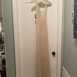 Extra long knit beach cover up NEVER worn